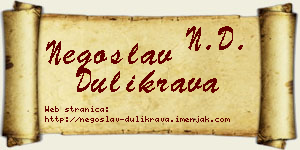 Negoslav Dulikrava vizit kartica